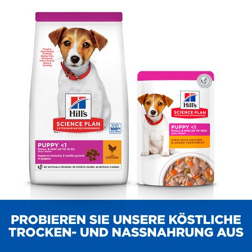 Hills Science Plan Puppy Small & Mini Welpen Trockenfutter mit Huhn
