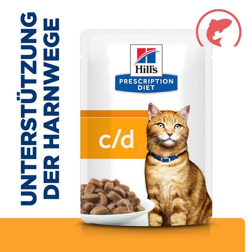 Hills Feline c/d Multicare Lachs Frischebeutel für Katzen