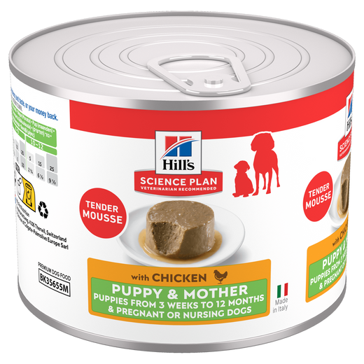 Hills Science Plan Puppy & Mother Tender Mousse mit Huhn Dosen für Hunde