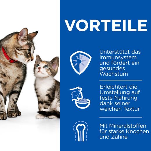 Hills Science Plan Kitten & Mother Tender Mousse mit Huhn & Truthahn Dosenfutter für Katzen