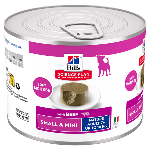 Hills Science Plan Small & Mini Mature Adult Mousse für Hunde mit Rindfleisch Dosenfutter