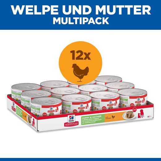 Hills Science Plan Puppy & Mother Tender Mousse mit Huhn Dosen für Hunde