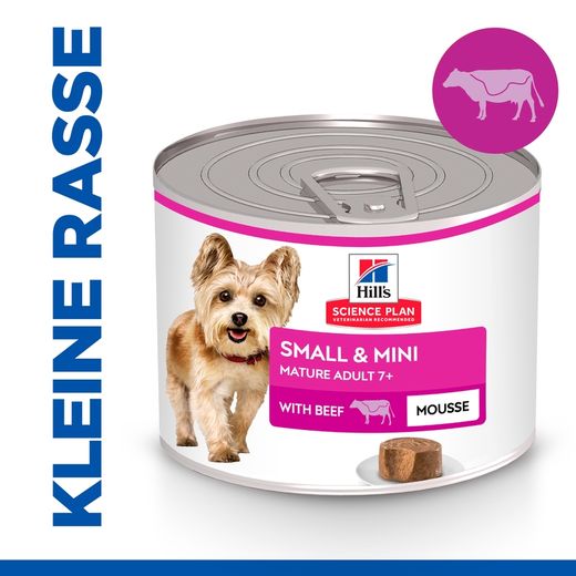 Hills Science Plan Small & Mini Mature Adult Mousse für Hunde mit Rindfleisch Dosenfutter