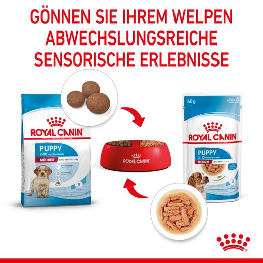 Royal Canin Medium Puppy Frischebeutel in Soße