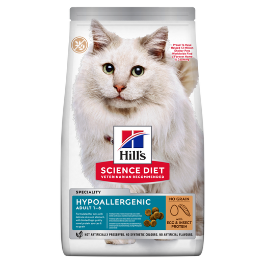 Hills Science Plan Hypoallergenic Adult Katzenfutter mit Ei und Insektenprotein