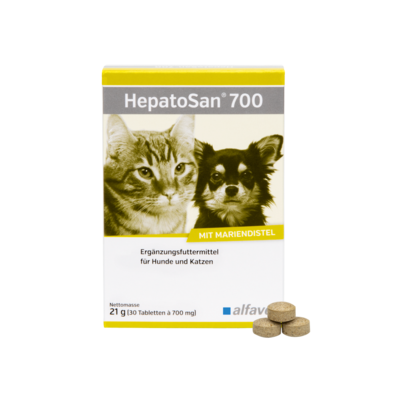 alfavet HepatoSan für die Leber von Hund und Katze alfavet HepatoSan für die Leber von Hund und Katze