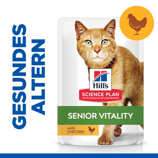 Hills Science Plan Feline Mature Adult 7+ Senior Vitality Frischebeutel für Katzen