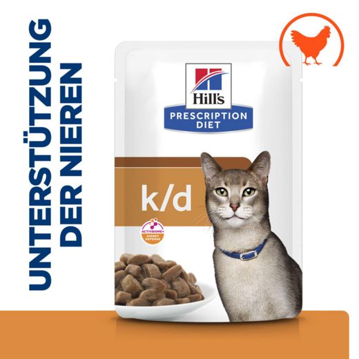 Hills Feline k/d Huhn Frischebeutel für Katzen Hills Feline k/d Huhn Frischebeutel für Katzen