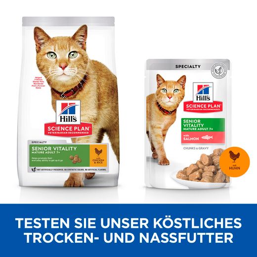 Hills Science Plan Feline Mature Adult 7+ Senior Vitality Trockenfutter für Katzen