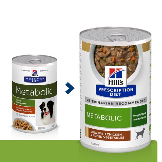 Hills Prescription Diet Canine Metabolic Ragout mit Huhn in Dosen für Hunde