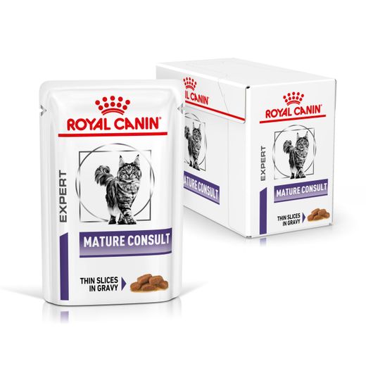Royal Canin Mature Consult Feine Stückchen in Soße Frischebeutel für Katzen Royal Canin Mature Consult Feine Stückchen in Soße Frischebeutel für Katzen