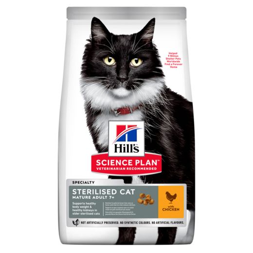 Hills Science Plan Feline Mature Adult 7+ Sterilised Cat Huhn Trockenfutter