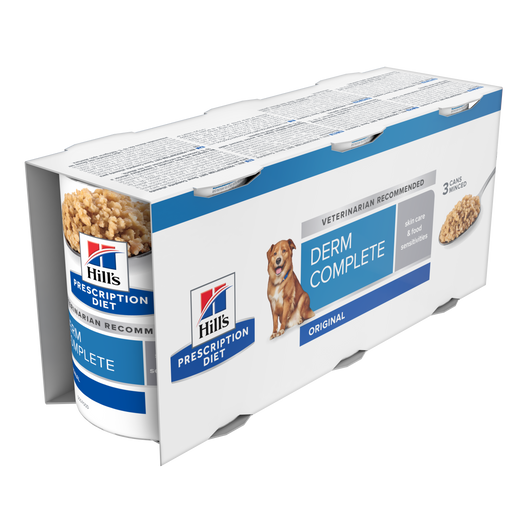 Hills Prescription Diet Derm Complete Tripack Dosen für Hunde