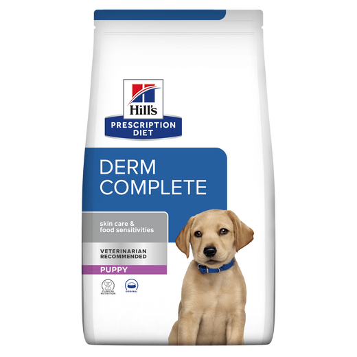 Hils Prescription Diet Derm Complete Puppy mit Reis und Ei Trockenfutter für Hunde