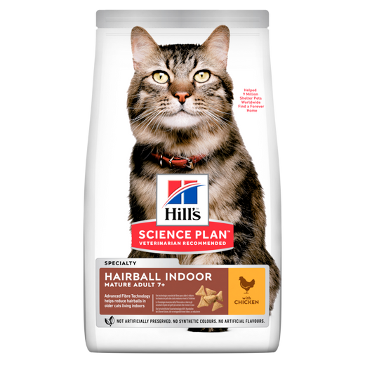 Hills Science Plan Feline Mature Adult 7+ Hairball Indoor Trockenfutter