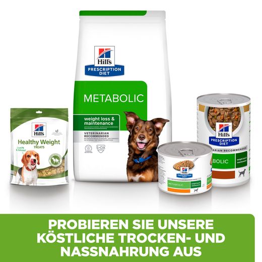 Hills Metabolic Hundefutter mit Hühnergeschmack in kleinen Dosen