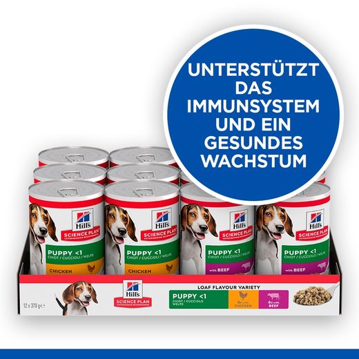 Hills Science Plan Puppy Dosenfutter mit Rind für Welpen