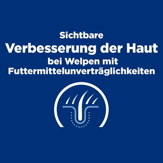 Hils Prescription Diet Derm Complete Puppy mit Reis und Ei Trockenfutter für Hunde