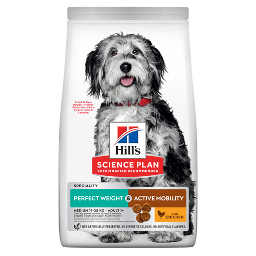 Hills Science Plan Canine Perfect Weight + Active Mobility Adult Medium Trockenfutter