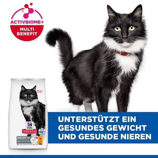 Hills Science Plan Sterilised Mature Adult 7+ Trockenfutter mit Huhn für Katzen