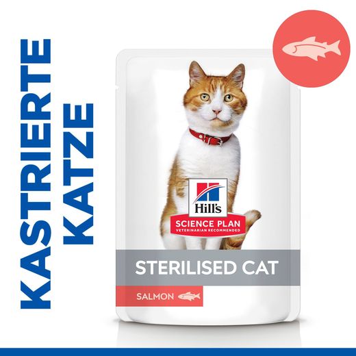 Hills Science Plan Feline Sterilised Cat Adult Lachs Frischebeutel