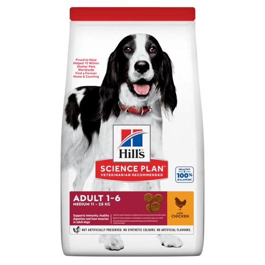 Hills Science Plan Canine Adult Medium Hund Trockenfutter