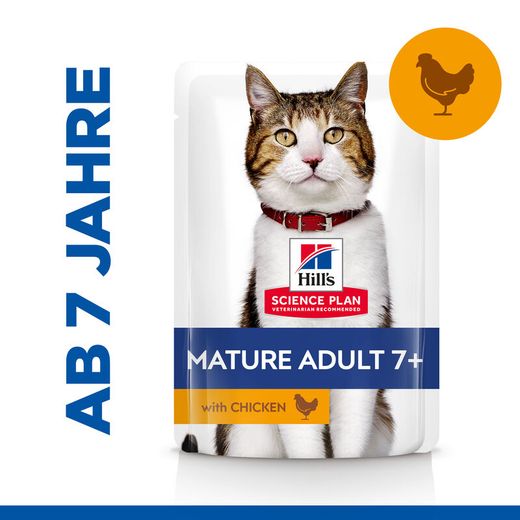 Hills Science Plan Feline Mature Adult 7+ Huhn Frischebeutel für Katzen