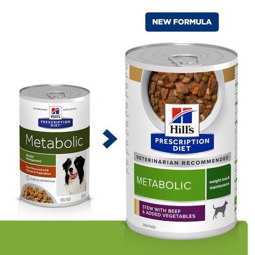 Hills Prescription Diet Canine Metabolic Ragout mit Rind in Dosen für Hunde