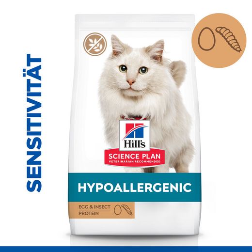 Hills Science Plan Hypoallergenic Adult Katzenfutter mit Ei und Insektenprotein