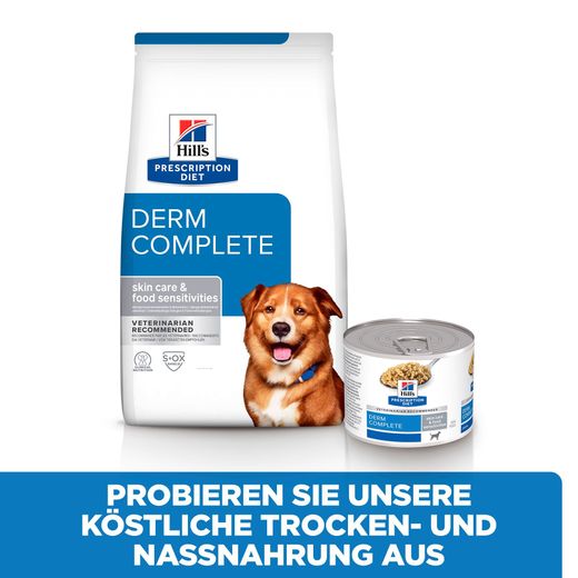 Hills Derm Complete Hundefutter in kleinen Dosen
