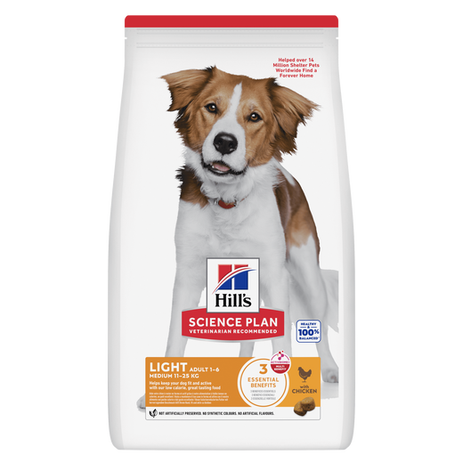 Hills Science Plan Canine Light Adult Medium mit Huhn Trockenfutter