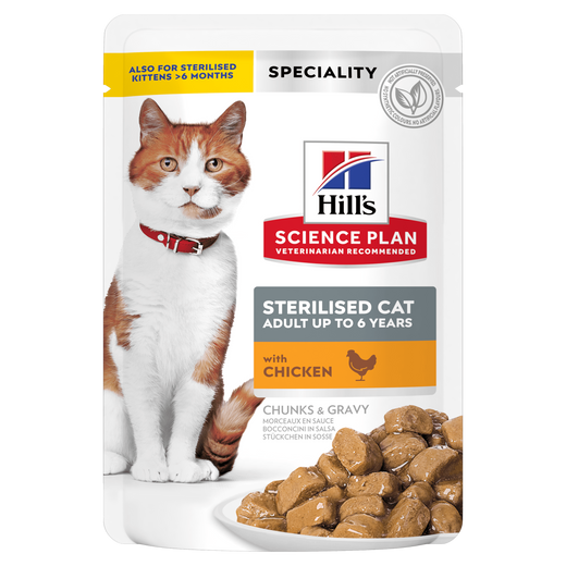 Hills Science Plan Feline Sterilised Cat Adult Huhn Frischebeutel