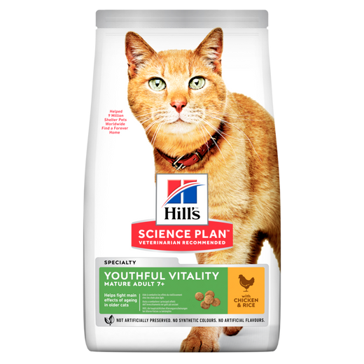Hills Science Plan Feline Mature Adult 7+ Senior Vitality Trockenfutter für Katzen