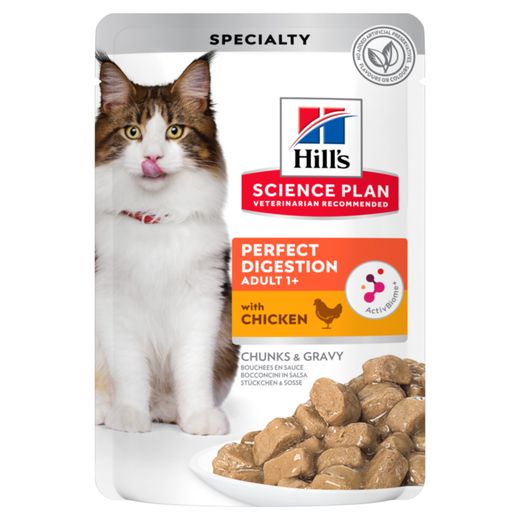Hills Science Plan Feline Perfect Digestion Adult Frischebeutel mit Huhn Katzenfutter