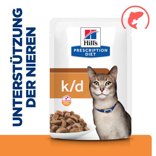 Hills Feline k/d Lachs Frischebeutel für Katzen