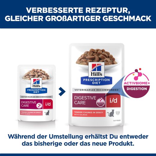 Hills i/d mit ActivBiome+ Lachs Frischebeutel für Katzen