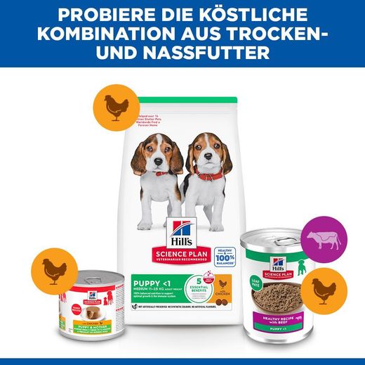 Hills Science Plan Puppy Dosenfutter mit Rind für Welpen