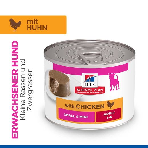 Hills Science Plan Small & Mini Adult Mousse für Hunde mit Huhn Dosenfutter