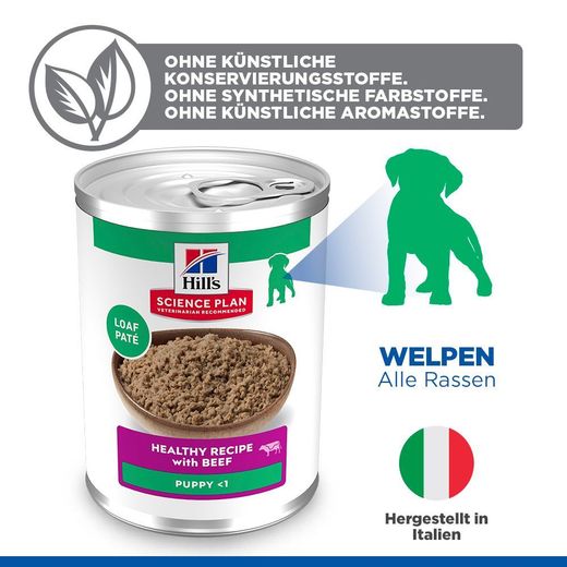 Hills Science Plan Puppy Dosenfutter mit Rind für Welpen