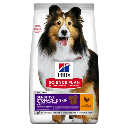 Hills Science Plan Canine Adult Sensitive Stomach & Skin mit Huhn Trockenfutter