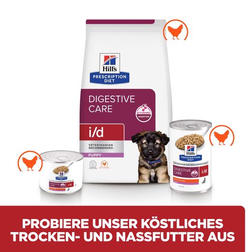 Hills Prescription Diet i/d Digestive Care Puppy Dosenfutter für Hunde mit Huhn