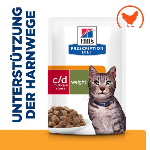 Hills Prescription Diet Feline c/d Multicare Urinary Stress + Metabolic Frischebeutel für Katzen