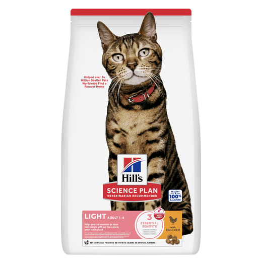 Hills Science Plan Feline Adult Light Huhn Trockenfutter für Katzen
