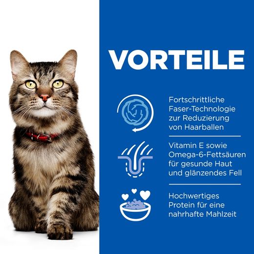 Hills Science Plan Hairball & Perfect Coat Adult Trockenfutter für Katzen