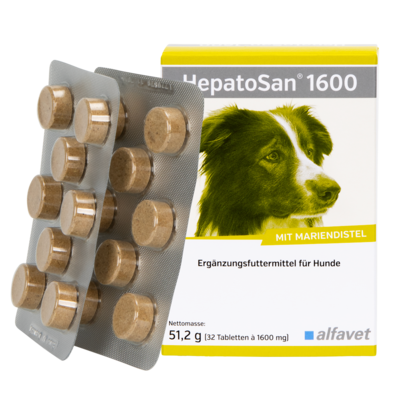 alfavet HepatoSan für die Leber von Hund und Katze alfavet HepatoSan für die Leber von Hund und Katze