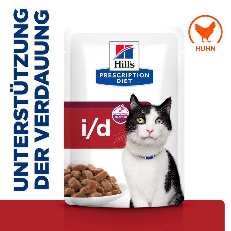 Hills i/d mit ActivBiome+ Huhn Frischebeutel für Katzen