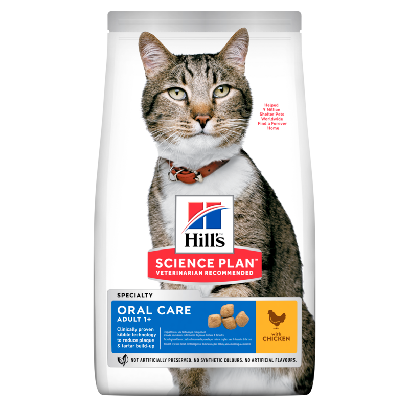 Hills Science Plan Feline Oral Care Adult Trockenfutter mit Huhn