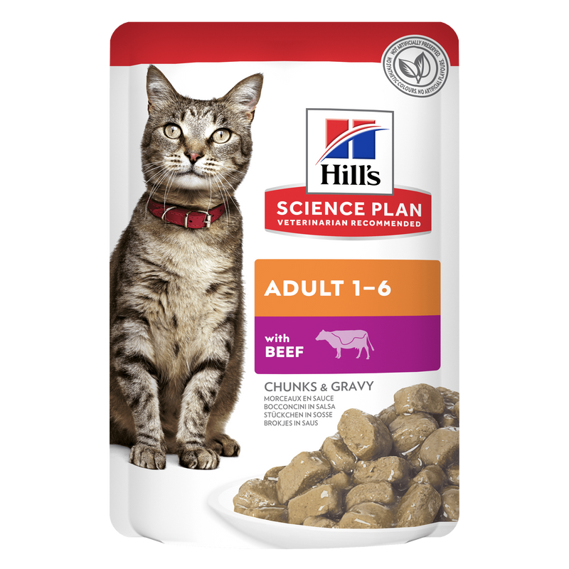 Hills Science Plan Feline Adult Rind Frischebeutel für Katzen