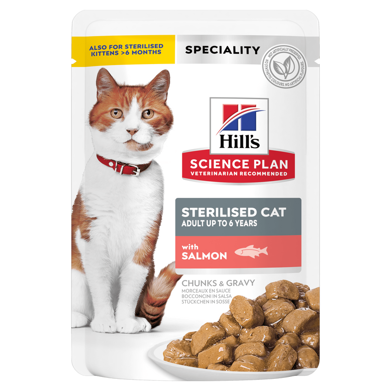 Hills Science Plan Feline Sterilised Cat Adult Lachs Frischebeutel