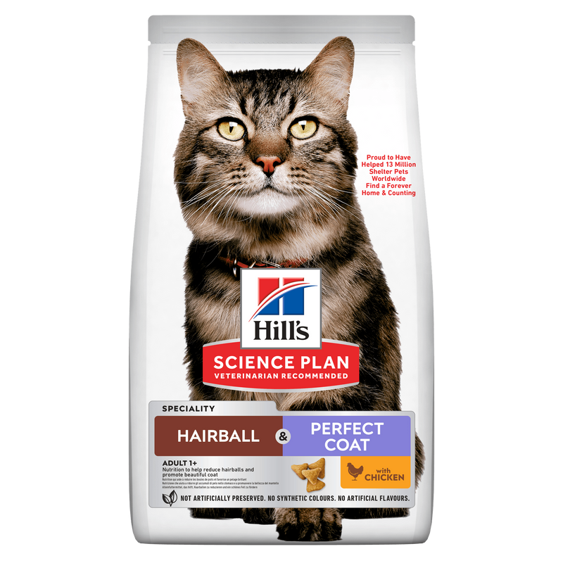 Hills Science Plan Hairball & Perfect Coat Adult Trockenfutter für Katzen